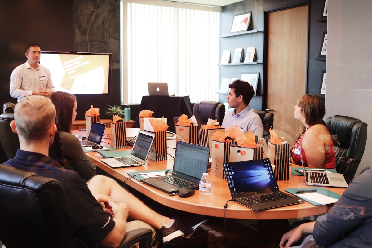 Corporate B2B team meeting